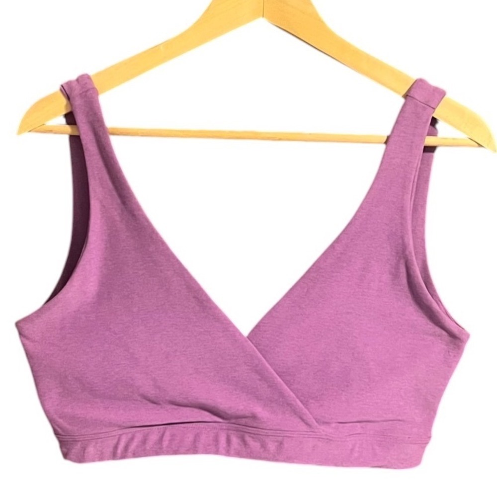 Beyond Yoga Spacedye Crossover Bra Purple XL $68